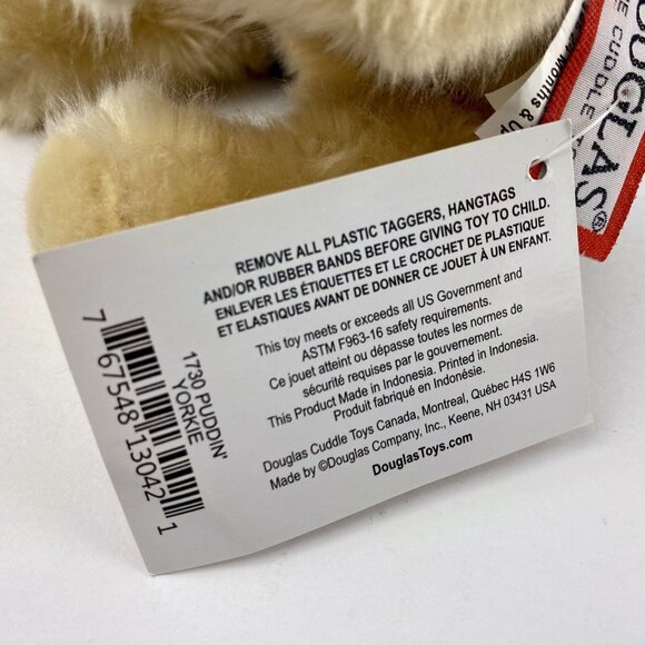 Douglas Cuddle Toys Yorkie Puddin', 10 in dog plush, stuffed toy with tags - Picture 7 of 10